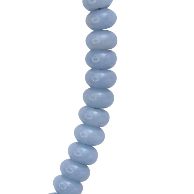 Asian Kunzite Angelite Lapis Half Moon Necklace -by Bombyx House For Sale - Image 3 of 10