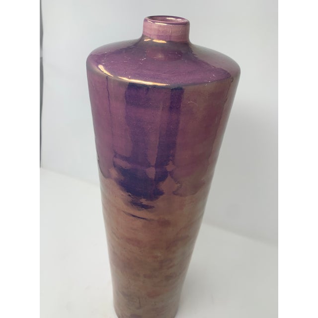 1990s Iridescent Tapered Vase For Sale In New York - Image 6 of 11