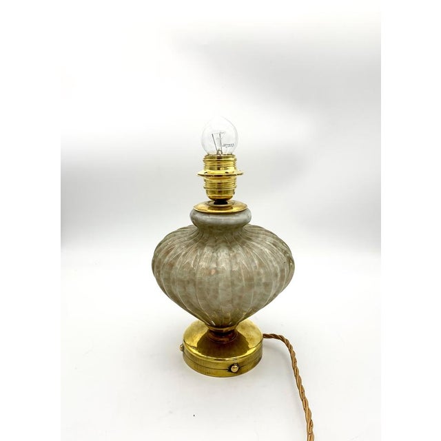 Murano Glass Bedside Table Lamps by Avem, Set of 2 For Sale - Image 5 of 6