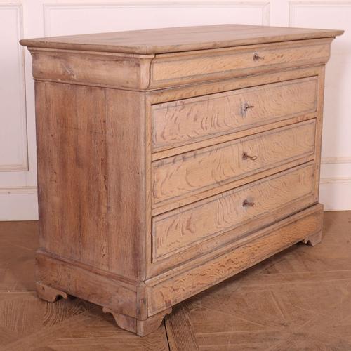 Wood French Bleached Oak Commode For Sale - Image 7 of 13