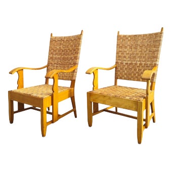 Vintage Rustic Lounge Chairs, Set of 2 For Sale