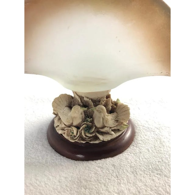 Early 20th Century Vintage Frosted Glass Capodimonte Bowl For Sale - Image 5 of 8