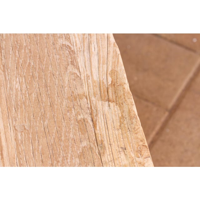 Tan Reclaimed Wood Rustic Minimalist Coffee Table For Sale - Image 8 of 10