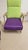 Vintage Lounge Chairs in Green and Purple Upholstery, Czechoslovakia, 1940s, Set of 2 For Sale - Image 11 of 13