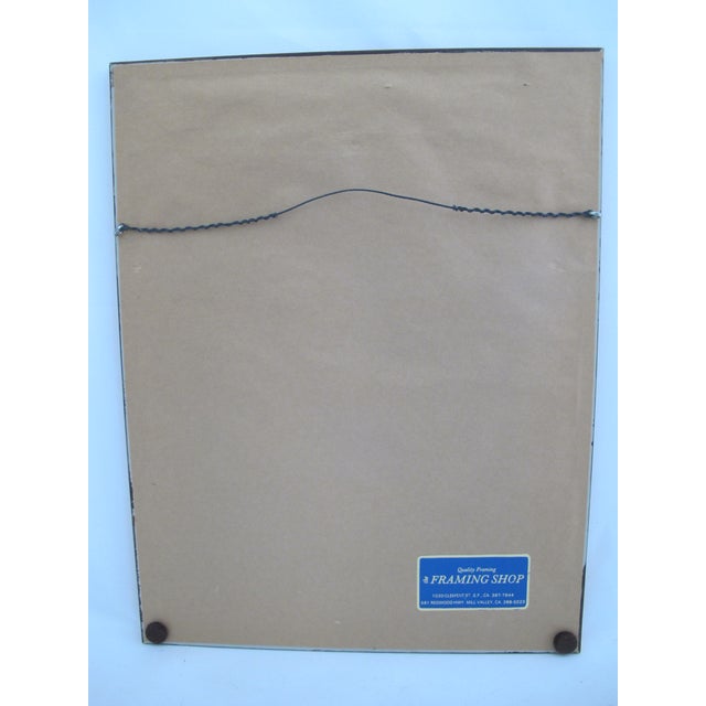 Indian Hindu Krishna & Radha Manuscript Mughal Art Illustration Print Framed For Sale In Portland, OR - Image 6 of 6