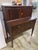 Mid 20th Century Vintage Inlaid Wood Secretary Desk With Fold-Out Panel For Sale - Image 5 of 6