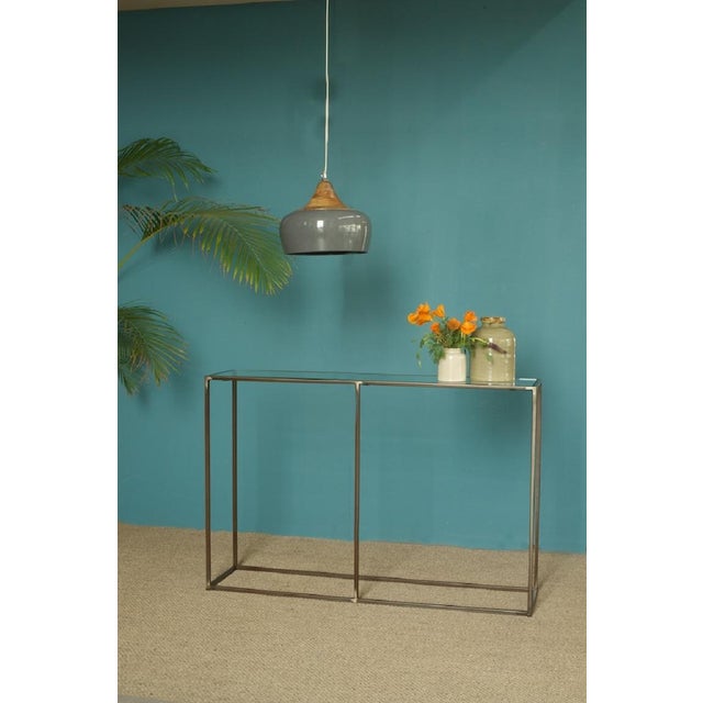 New Rectangullar Gilted Iron Console Table with Metal Top For Sale - Image 18 of 18