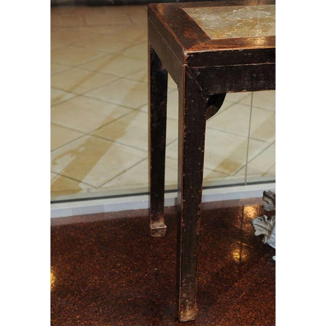 1720s Chinese Lacquered Elm and Stone Wine Table For Sale In San Francisco - Image 6 of 6