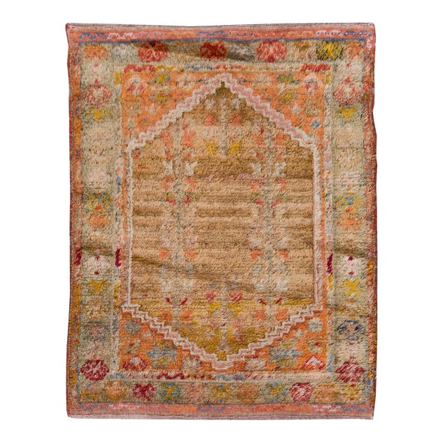 Galerie Shabab Collection Early 20th Century Turkish Angora Oushak Throw Rug For Sale
