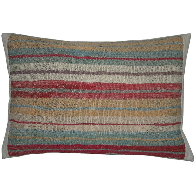Circa 1920 Antique Kilim Pillow For Sale - Image 9 of 9