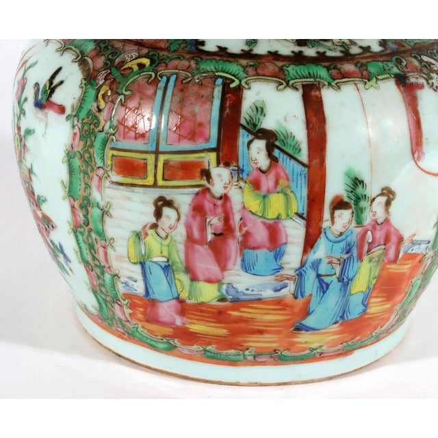 Chinese Export Porcelain Bottle-Form Rose Medallion Vases For Sale - Image 12 of 18
