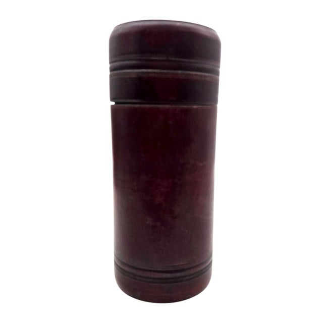 Vintage Japanese Turned Hardwood Tea Canister Lidded Vessel Mingei Style For Sale - Image 9 of 13