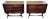 Mid-Century Italian Art Deco Walnut Nightstands with Glass Tops, 1950s, Set of 2 For Sale