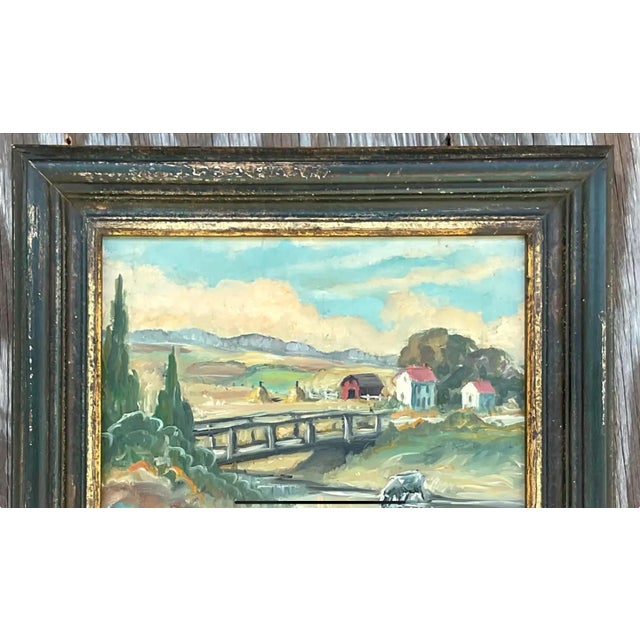 Vintage Boho Original Oil Painting Signed James Augustus McLean For Sale - Image 10 of 12