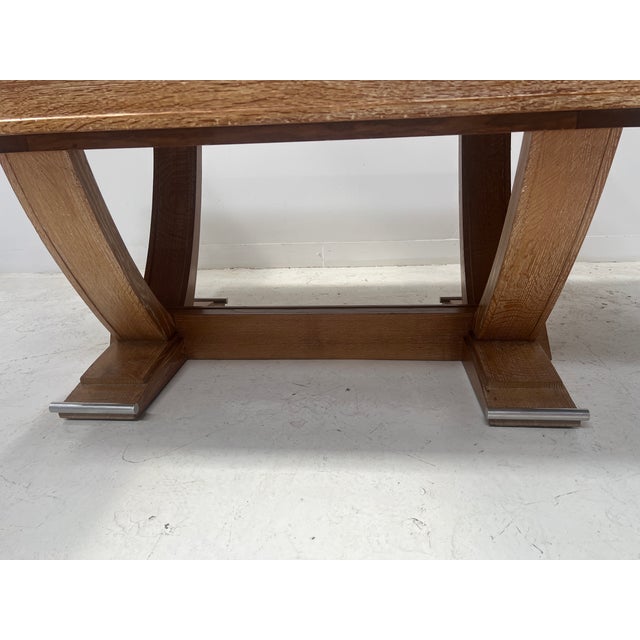 Antique Art Deco Desk in Limed Oak, 1900s For Sale - Image 12 of 18
