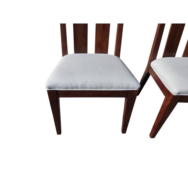Ethan Allen 1990s Ethan Allen Horizons Dining Side Chair Pair Wood Slat Back Accent Living Room For Sale - Image 4 of 15