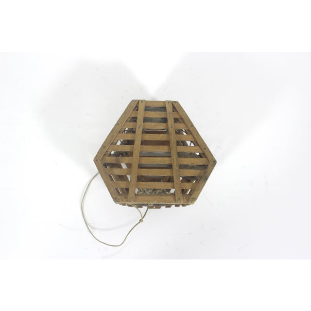Vintage Miniature Wood Lobster Trap For Sale - Image 11 of 11