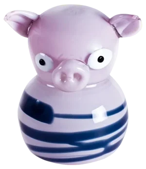 Pink Glass Pig Sculpture from YourMurano