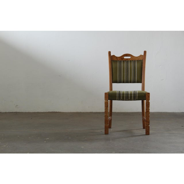 Vintage Brutalist Danish Oak Dining Chairs by Henning Kjærnulf, 1960s, Set of 6 For Sale - Image 6 of 17