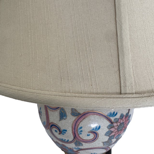 Vintage Frederick Cooper Chinoiserie Crackle Glaze Ginger Jar Table Lamp For Sale - Image 14 of 16