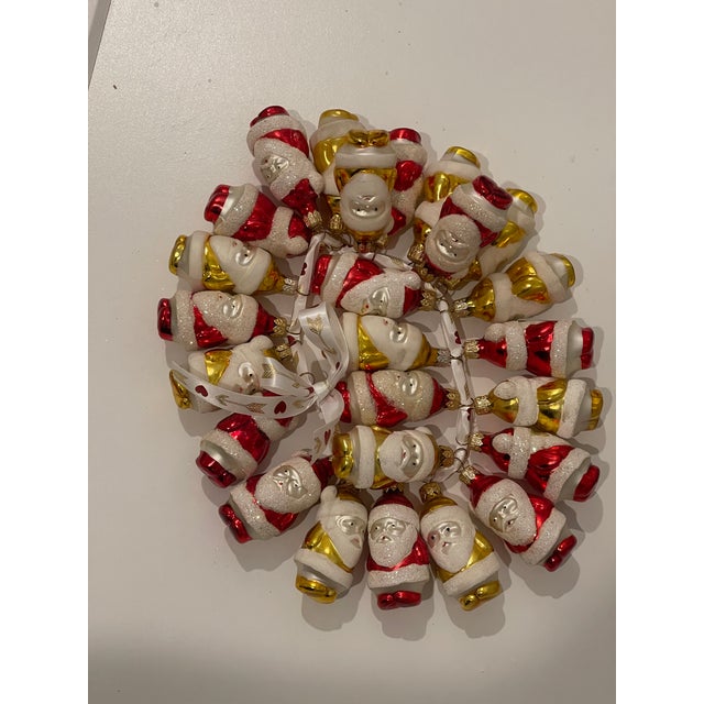 25 Small Santas Vintage Christmas Ornaments For Sale In Miami - Image 6 of 9