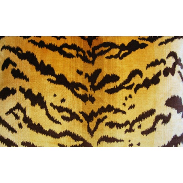 The House of Scalamandre Italian Scalamandré Tiger (Tigre) Velvet Pillow 24" X 18" For Sale - Image 4 of 6