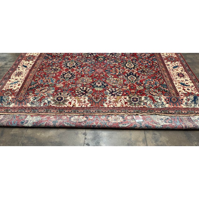 1920s Vintage Hand Knotted Mahal Rug Circa 1920 For Sale - Image 5 of 6
