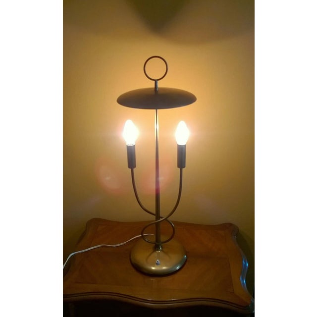 Metal Italian Brass Table Lamp, 1940s For Sale - Image 7 of 9