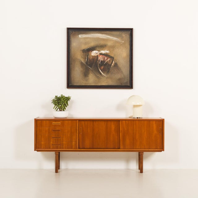 Mid-Century Modern Scandinavian Teak Sideboard in the style of Nils Jonsson, 1960s For Sale - Image 3 of 17