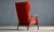 Wood Danish Midcentury Highback Lounge Chair With Teak Armrests For Sale - Image 7 of 12