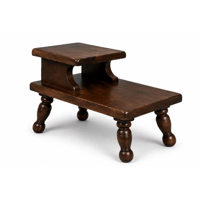 Late 20th Century Late 20th Century Rustic Primitive Two-Tier End Tables — Pair — Refinished in Old Chapel Satin Walnut For Sale - Image 5 of 7