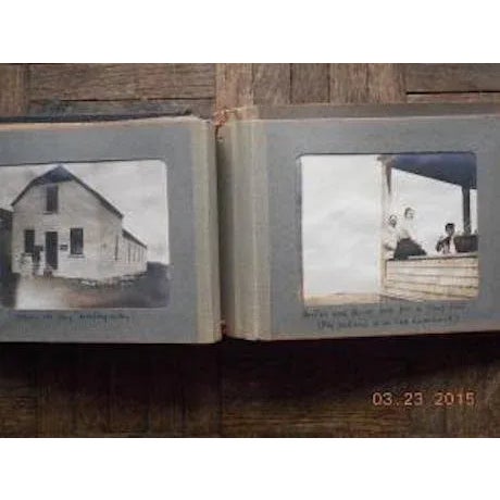 One of a kind antique photo album containing 30 photographs of 19th C. Kennebunkport, Maine. The photos depicts early...