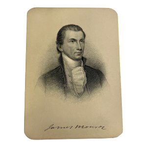 1881 James Monroe Steel Engraving Print