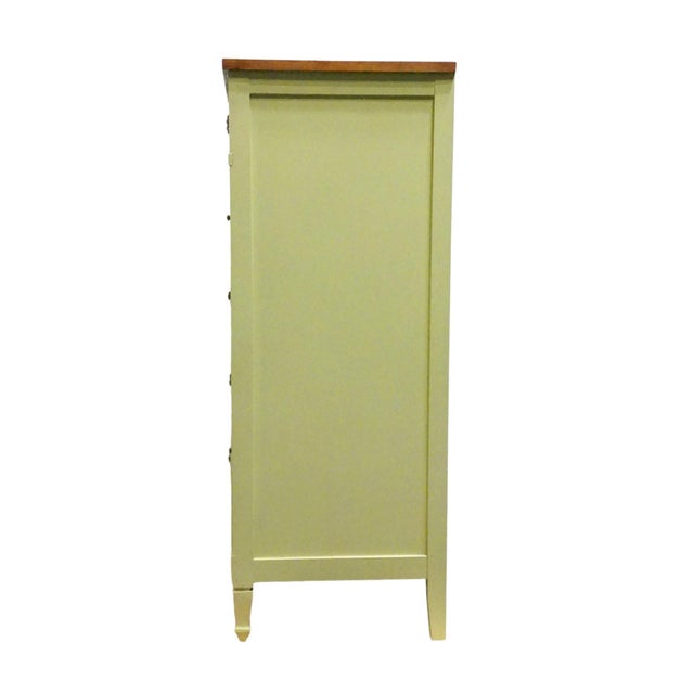 Bassett Furniture Ticino Collection Cream Painted 36" Chest of Drawers W. Solid Cherry Top 238-96-251 For Sale - Image 12 of 13