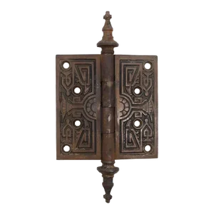 Early 20th Century Cast Iron Aesthetic Steeple Tip Butt Door Hinge
