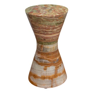 Side Table in Onyx and Marble by Forzini For Sale