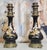 Napoleon III Lamps with Black Enameled Porcelain Stems, Set of 2 For Sale - Image 4 of 7