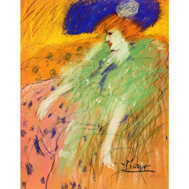 Artist: Pablo Picasso Title: Woman in blue Medium: Giclee Marks: L.E numbered Paper size: watercolor paper 19 x 13 inch...