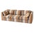 1970s Vintage Striped Woven Upholstery Three-Seat Sofa For Sale