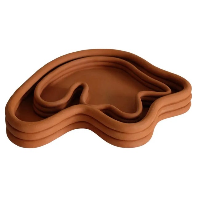 Ceramic Raw Terracotta Mother and Son Table Centerpieces by Sophie Parachey, Set of 2 For Sale - Image 7 of 7