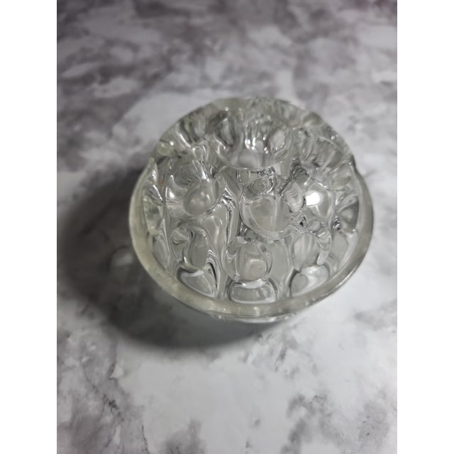 Reims France Crystal Flower Frog 19 Hole For Sale - Image 9 of 9