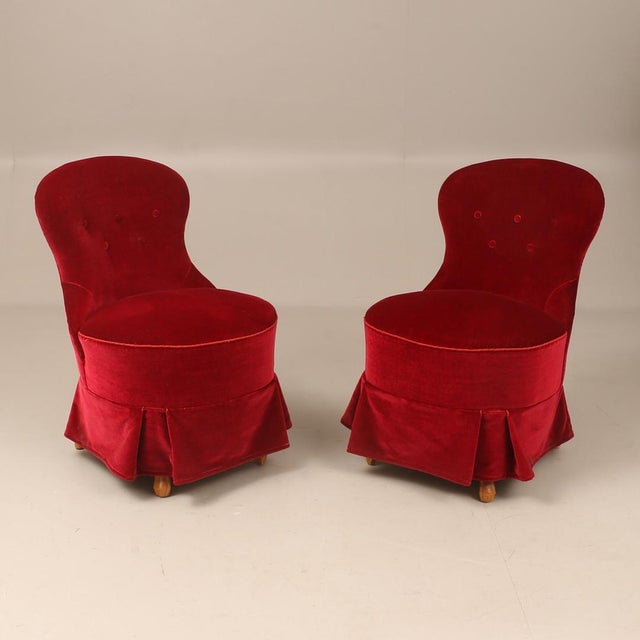 Textile Swedish Emma Chairs, 1930s, Set of 2 For Sale - Image 7 of 7