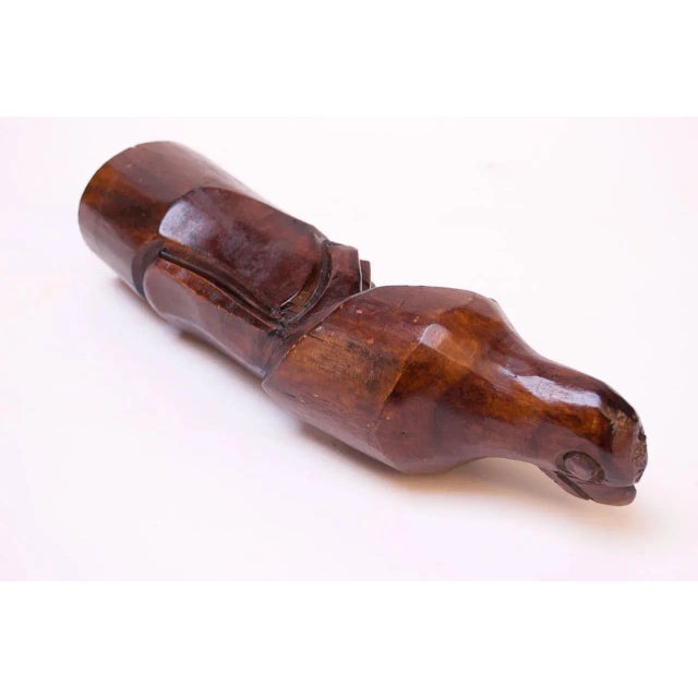 1970s Vintage Folk Art Carved Eagle / Hawk Sculpture For Sale - Image 5 of 12