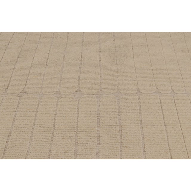 Rug & Kilim Rug & Kilim’s Oversized Contemporary Textural Rug in Beige-Brown Tones For Sale - Image 4 of 8