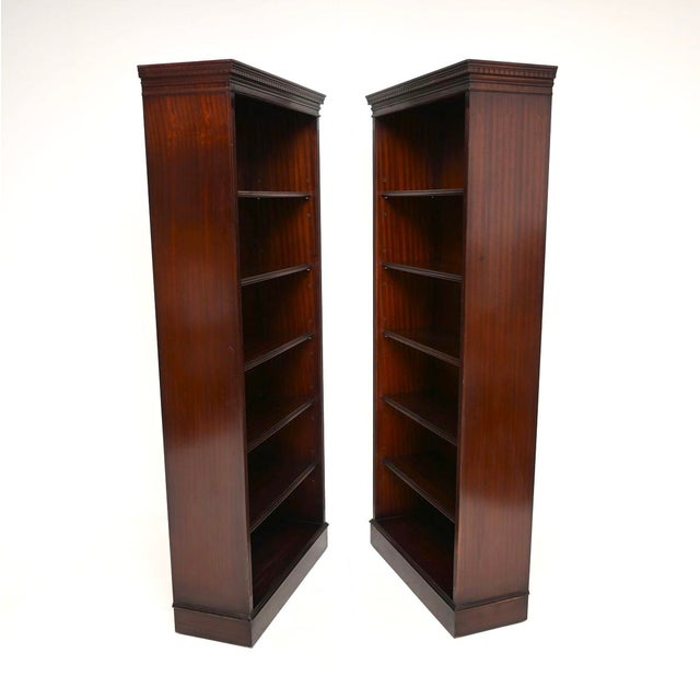 Antique Georgian Open Bookcases, 1950s, Set of 2 For Sale - Image 3 of 10