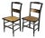 Pair of Antique Hitchcock Style Stenciled Rush Seat Side Chairs For Sale