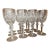 1970s Crystal Waterford Claret Wine Glasses in Powerscourt Pattern - Set of 12 For Sale