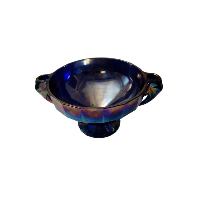 1980s Summit Art Glass Elephant Candleholder Bowl For Sale - Image 4 of 9