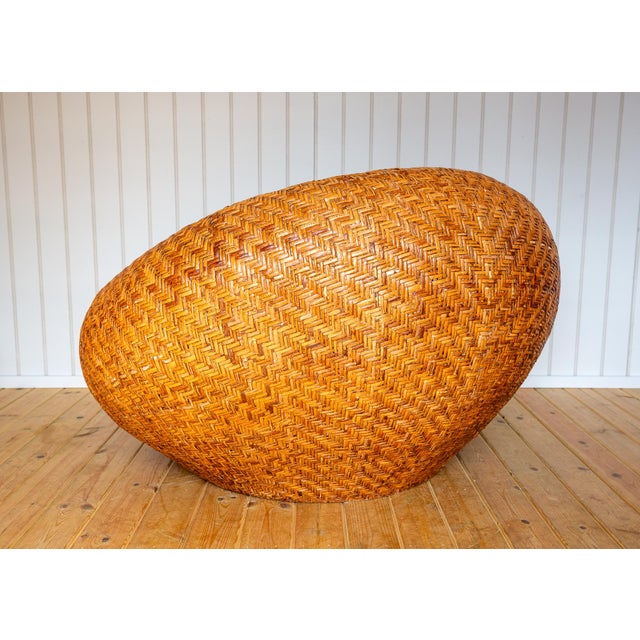 Sculptural French Mushroom Lounge Chairs in Rattan, 1970s, Set of 2 For Sale - Image 15 of 18