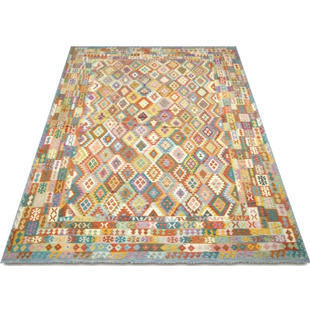 2000 - 2009 Contemporary Afghan Maimana Kilim Rug For Sale - Image 5 of 6